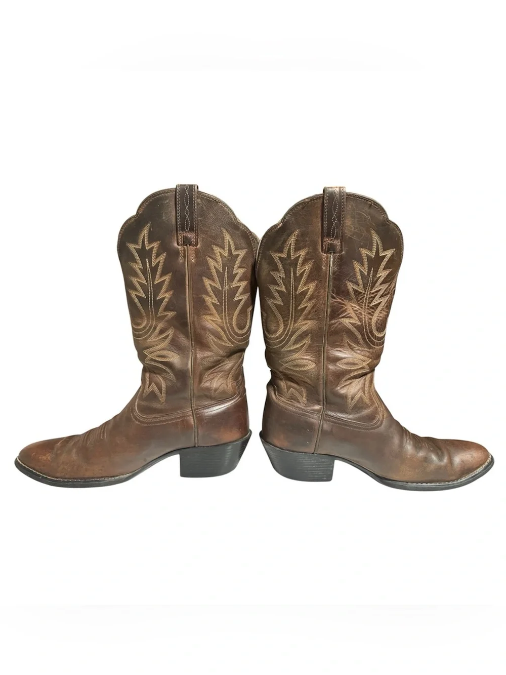 Ariat Women’s Heritage Brown Leather Western Cowboy Boots with Embroidery - 7B - Picture 5 of 9